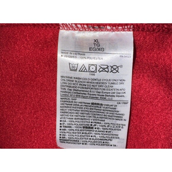 Retro 2015 Gap fleece zip up jacket red men’s size XL  Old Stock - Picture 4 of 6